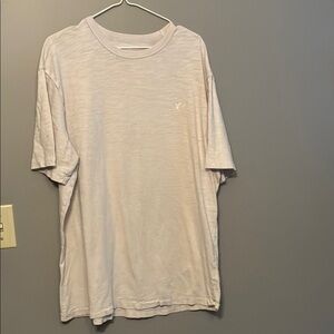 American Eagle Outfitters Cream Short Sleeve Tee Casual Essential
